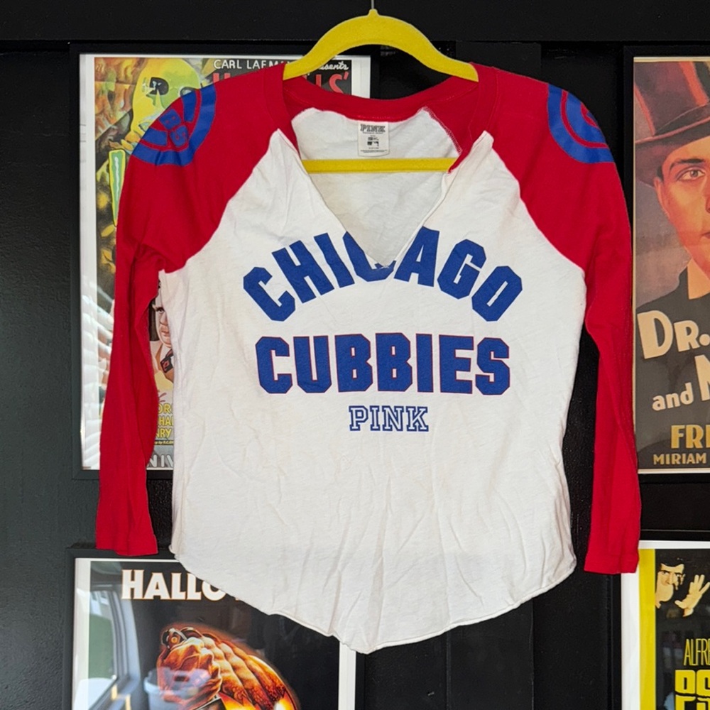 PINK Victoria's Secret Chicago Cubbies Shirt - Red and White